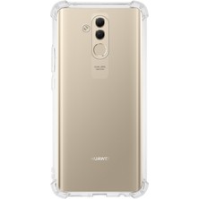 Kzy Huawei Mate 20 Lite ile Uyumlu Kapak Köşe Korumalı Airbag Antishock Silikon Şeffaf Kılıf