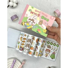 Kağıt Gemi Dükkan Kawaii 50 Yaprak Pembe Momo Defter Sticker/ Çıkartma/defter Süsleme/ Bullet Journal/desenli Çıkartma