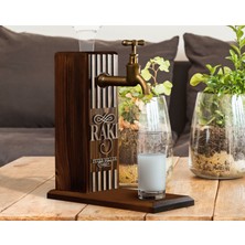Bk Gift Kişiye Özel Kabartma Isimli Musluklu Ceviz Ahşap Rakı Standı, Rakı Çeşmesi, Doğum Günü Hediyesi, Ev Hediyesi, Içecek Dispenseri-2