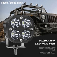 Space Off-Road Sis Lambası 4 LED 12-32V 40W -Set Beyaz / LASS284-2