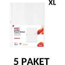 Noki 5 Paket Noki 4830-XL 100'lü Poşet Dosya