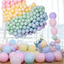 Alban Pastel Makaron Balon 12" Baskısız 100LÜ -Karışık-