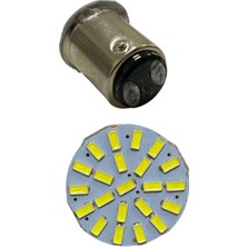 Beyaz 18 Led'li Çift Duy LED Ampul (1016 Tip) Stop, Sinyal, Geri Vites Aydınlatma