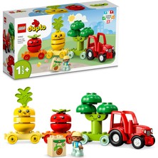 LEGO DUPLO® İlk Meyve Sebze Traktörü 10982 - 18 Ay ve Üzeri Küçük Çocuklar için Çiftçilik Temalı Eğitici Oyuncak Yapım Seti (19 Parça)