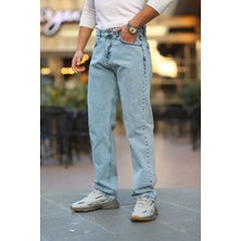 Little Cup Jeans Co  Erkek Açık Mavi Baggy Fit Rahat Kalıp Jean Pantolon