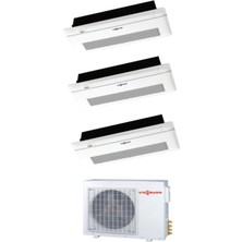 Viessmann Vitoclima Tek Yön Kaset (O4F3080M2) 9+12+18 BTU Iç 8 Kw Dış Ünite 18000 BTU 1+3 Sistem Multi Inverter Klima