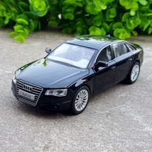 Hssaizlm 1:32 Audi A8L Orijinal Fabrika Simülasyonu Araba Modeli Metal Araba Modeli Ses-Işık Ekro Oyuncağı Araba Accesörleri (Yurt Dışından)