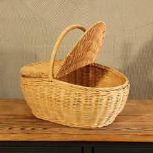 Renesse Home Derne El Yapımı Rattan Piknik Sepeti