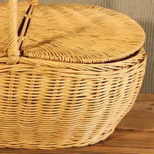 Renesse Home Derne El Yapımı Rattan Piknik Sepeti