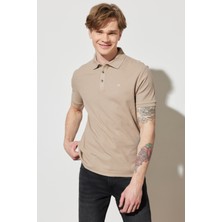Wrangler Polo Yaka T-shirt Bej Erkek Kısa Kol T-Shirt