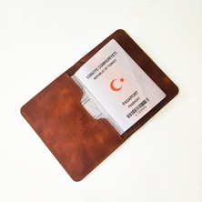 Misingpiece Unisex Gerçek Deri Pasaportluk