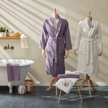 Karaca Home Butterfly 3D Nakışlı Lila Mor Aile Banyo Seti