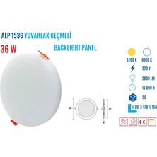 Ycl ALP-1536B 36W Geçmeli Backlight Yuv. Panel Byz