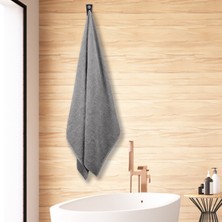 Ilgın Home Basic Desensiz Gri Battal Boy Banyo Havlusu %100 Pamuk 90X150 Cm.