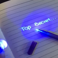 Kuzey 4 Pcs Invisible Ink Pens Uv LED Light 4 Adet Mor Işıklı Görünmez Kalem Işıklı Kalem LED Mor Işık Kalem