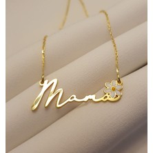 Nida Jewelry 925 Ayar Gümüş Mama Papatya Kolye