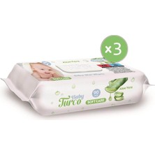 Baby Turco Softcare Aloe Vera Islak Bebek Havlusu 3'lü Paket