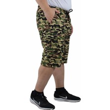 Moc Grande Mocgrande Büyük Beden Commando Camouflage Erkek Penye Şort 23606 Bej