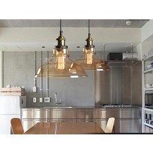 Riolight modern,rustik,vintage mutfak,oda,cafe,oteller için bal cam 1xe27 sarkıt avize çap:28cm 1 adet fiyatıdır