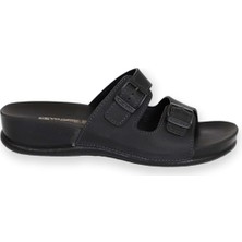 Ceyo Konfores 1575-OLIVA-7 Tam Anatomik Kadın Terlik - NKT01575-SIYAH-36