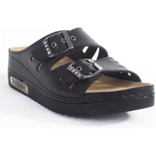 Dagoster DZA37-3001 Siyah  Günlük Ortopedik  Kadın Terlik