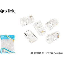 S-Lınk SL-COB20P Cat5 Rj-45 100 Lü Paket (Yeni Nesil Jack)