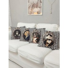 Körfez Kırlent Sevimli Hayvan Figürlü Kırlent Kılıfı 4lü Kombin Set