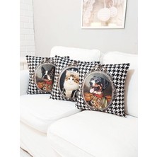 Körfez Kırlent Sevimli Hayvan Figürlü Kırlent Kılıfı 3lü Kombin Set