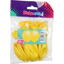 Discount Planet TMT8631  Metalik Sarı Balon 12 Inç 12LI -Balonevi