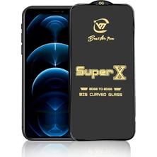 SKV Mobile iPhone 14 Pro Super x Kavisli Ekran Koruyucu Kırılmaz Cam Ultra Kalınlık 0.40MM