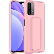 Kılıfmania Xiaomi Poco M5S Kapak Standlı El Tutacaklı Silikon Kılıf - Pembe