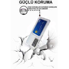 Kılıfmania Xiaomi Poco M5S Kapak Kamera Korumalı Kartlıklı Şeffaf Silikon Kılıf