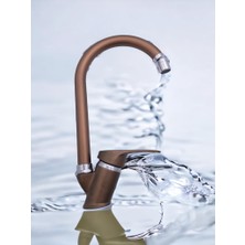 Yılmek Bakır Renk Başlıklı Lavabo Bataryası