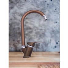 Yılmek Bakır Renk Başlıklı Lavabo Bataryası