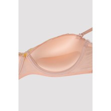 Penti Pembe Dantelli Balconette Push Up Sütyen