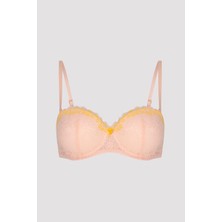 Penti Pembe Dantelli Balconette Push Up Sütyen