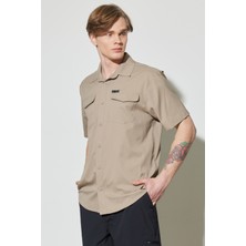All Terrain GearAll Terrain Gear Regular Fit Normal Kesim Esnek Taş Rengi Kısa Kollu Gömlek
