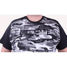 Moc Grande Mocgrande Büyük Beden Shoulder Line Camouflage Erkek Tişört 23147 Fume