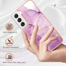 Eabhulie Galaxy S23+ Için Mermer Desenli Tpu Tampon Telefon Kılıfı - Pembe (Yurt Dışından)