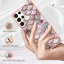 Eabhulie Galaxy S23 Ultra Için Ince Desenli Tpu Tampon Telefon Kılıfı - Pembe (Yurt Dışından)