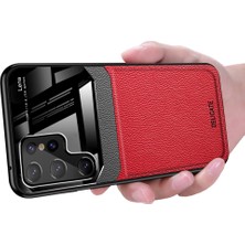 Eabhulie Galaxy S23 Ultra Için Tpu Cam Lens Korumalı Telefon Kılıfı - Kırmızı (Yurt Dışından)