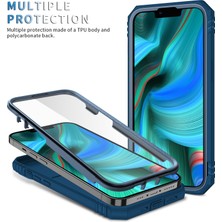 Eabhulie Apple iPhone 14 Pro Için Kayar Lens Koruyucu Halka Standlı Telefon Kılıfı - Mavi (Yurt Dışından)