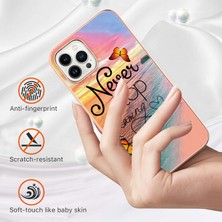 Eabhulie Apple iPhone 14 Pro Max Için Ince Desenli Tpu Tampon Telefon Kılıfı - Altın (Yurt Dışından)