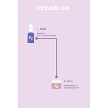Cream Co. Yenileyici Cilt Tonu Eşitleyici Gözenek Sıkılaştırıcı Aydınlatıcı Pürüzsüzleştirici Nemlendirici İkili (AHA + BHA + Hyaluronic Acid +Niacinamide + Caffeine)