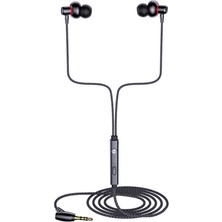 Kablolu Kulaklık Stereo Mega Bas Sesi Ayarlanabilir 3.5mm Tel Kontrolü Canlı Akış Için Mic ile Kulak Içi Kulaklık (Yurt Dışından)