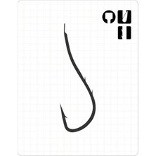 Fudo 2901 Ryusen Two Sliced Black Nikel Olta iğnesi / Balık Kancası