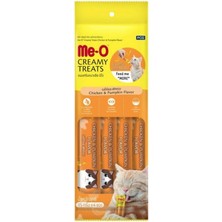 Me-O Creamy Treats Tavuk Etli ve Kabaklı Ek Besin ve Kedi Ödülü 4X15GR