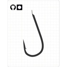 Fudo Hooks 3701 Marukaizu ( Short ) Black Nikel Olta iğnesi  / Balık Kancası