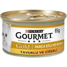 Gourmet Gold Tavuk Ciğer Parça Etli Kedi Konservesi 85 gr