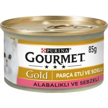Gourmet Gold Alabalık Sebze Parça Etli Kedi Konservesi 85 gr